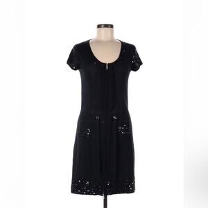 Super‎ Beauty sequin and ruffle zip front dress, size 40 or small